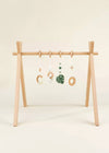 Wooden and Silicone Hanging Toys Rattle Set for Play Arch (4