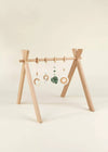 Wooden and Silicone Hanging Toys Rattle Set for Play Arch (4