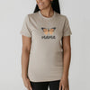 Adult Unisex Crewneck 'Mama Butterfly' T-Shirt | Stone