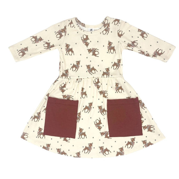 white christmas dresses Baby/Kid's/Youth Clementine Dress | Christmas Deer