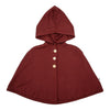 Baby/Kid's Bamboo/Cotton Double Layer Hooded Cape | Cranberry