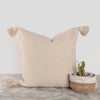 Moroccan Pillow Solid Beige 18x18