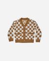 Button Cardigan Checkerboard