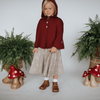 Baby/Kid's Bamboo/Cotton Double Layer Hooded Cape | Cranberry
