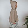 Baby/Kid's Bamboo/Cotton Double Layer Hooded Cape | Stone