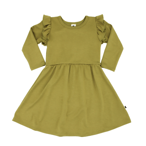 Baby/Kids Harper Dress | Moss - Mike & Jojo Baby Boutique Baby/Kids Harper Dress | Moss - Mike & Jojo Baby Boutique