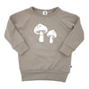 Baby/Kid's Bamboo/Cotton Fleece-Lined 'Toadstools' Pullover | Stone