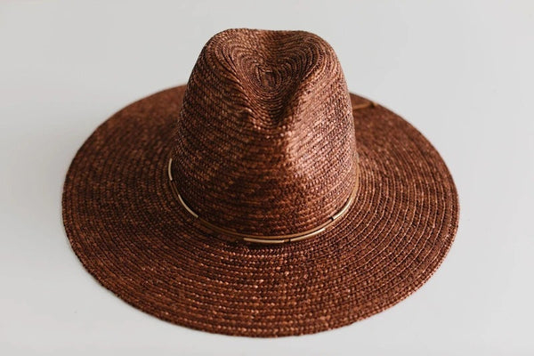 Isla Straw Fedora Brown - Mike & Jojo Baby Boutique display picture 2