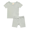 Short Sleeve Toddler Pajama Set in Sage