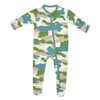 Printed Zippered Footie in Camo