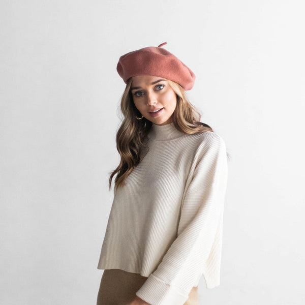 Sophie Beret - Dusty Pink - Mike & Jojo Baby Boutique