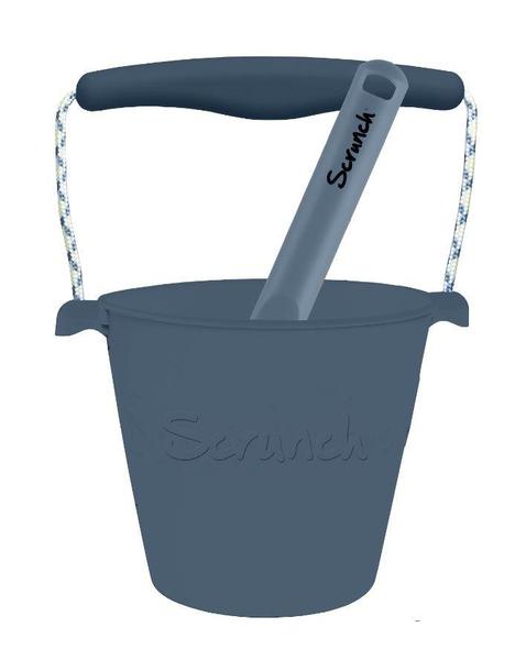 Scrunch Bucket and Spade Steel Blue Mike Jojo Baby Boutique