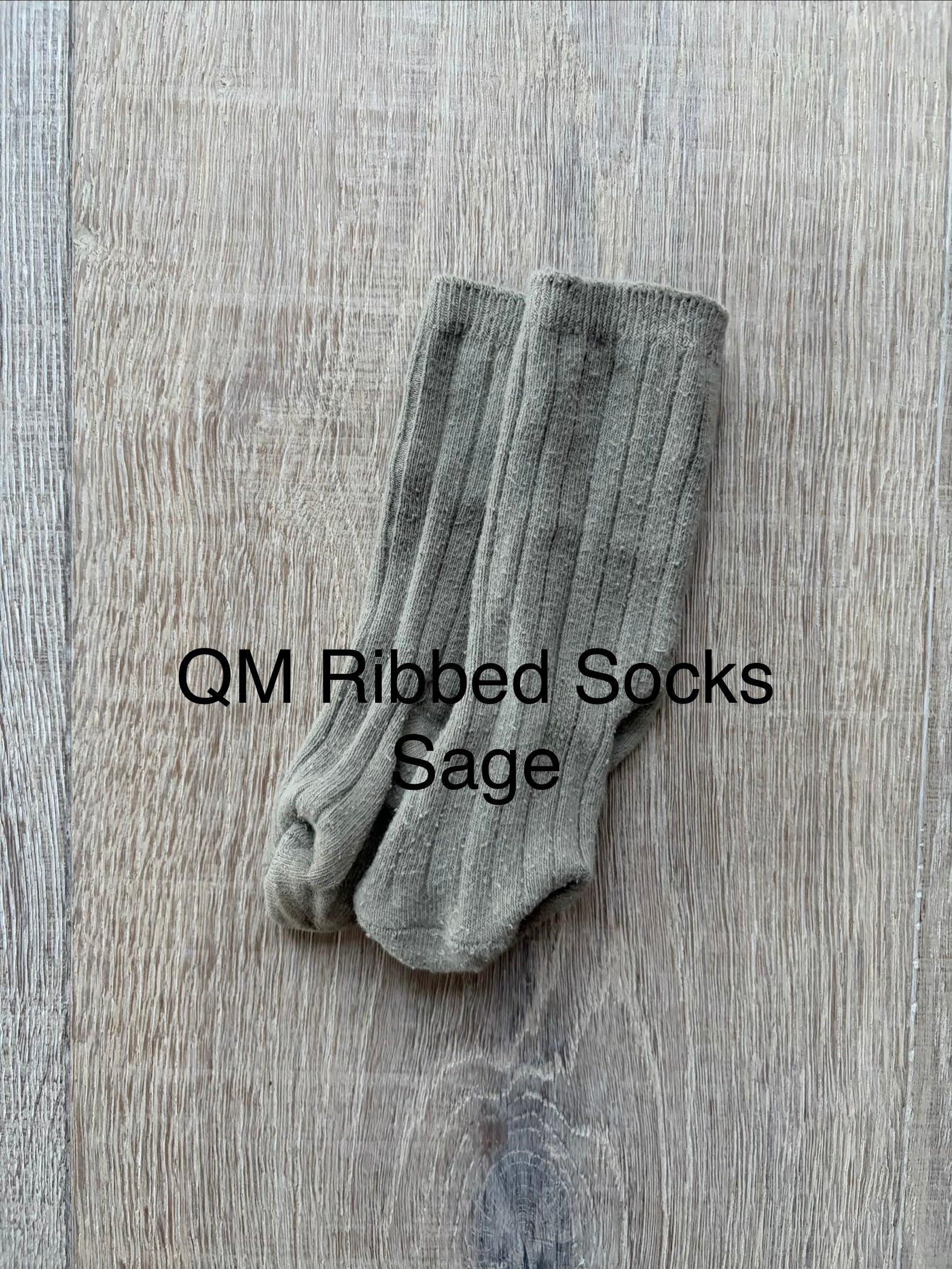 QM Ribbed Socks Sage