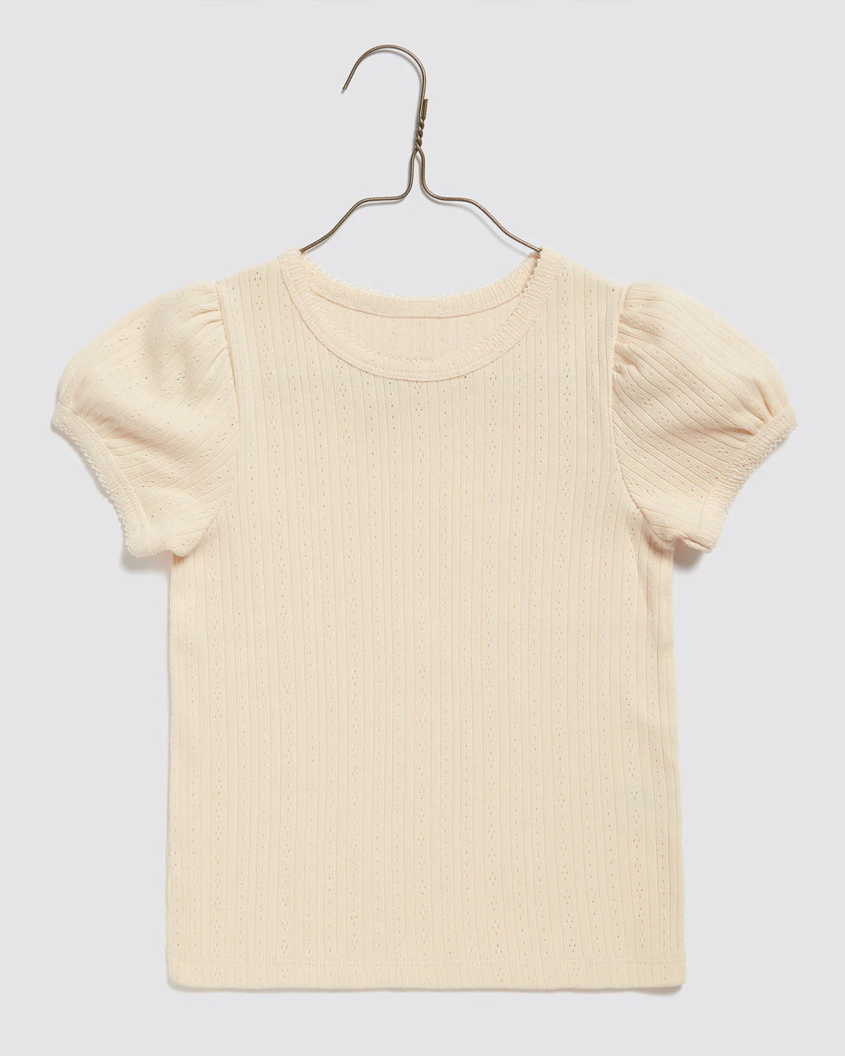 Pointelle T-shirt in Buttermilk