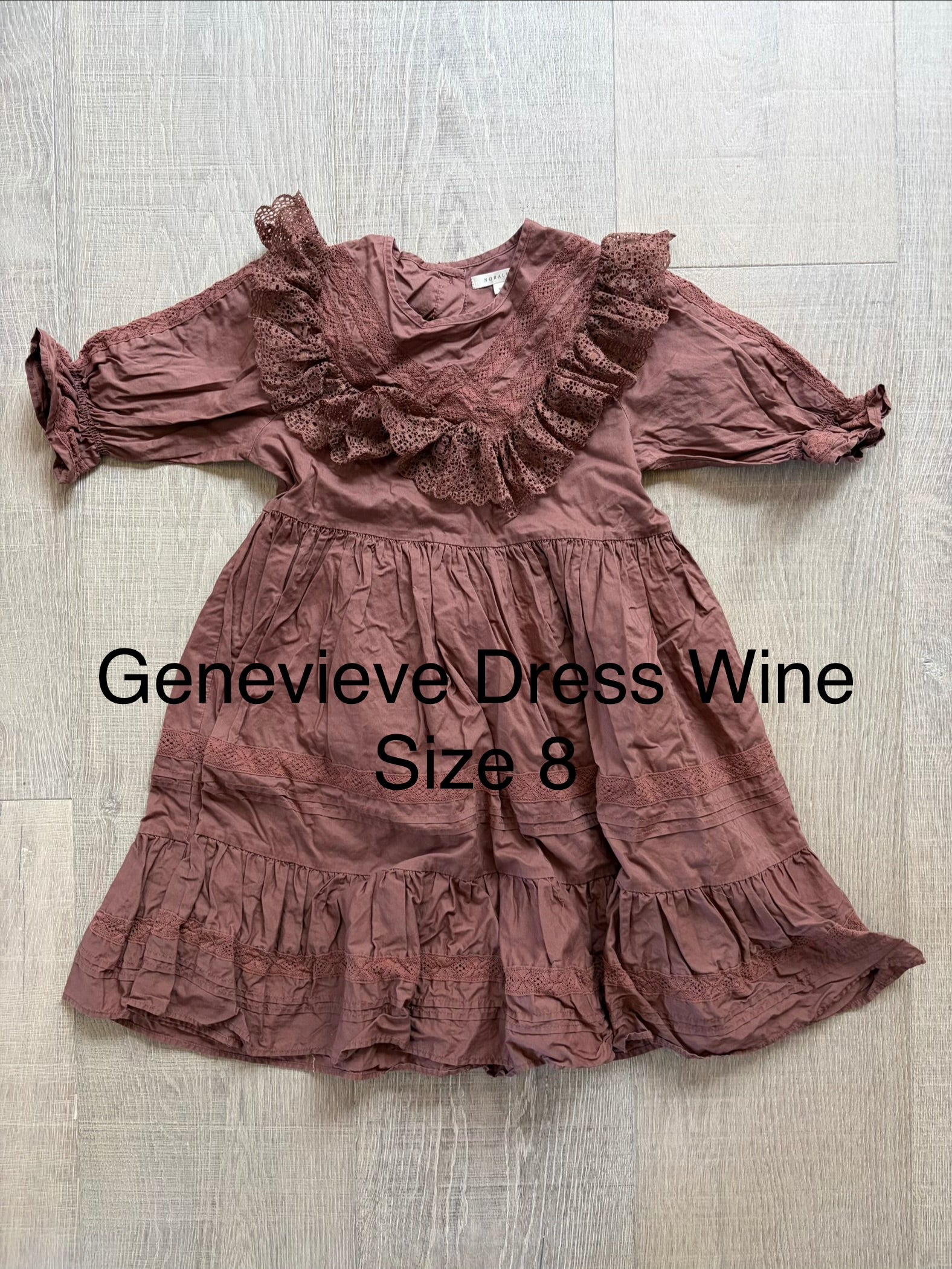 Noralee Genevieve Dress Wine Size 8
