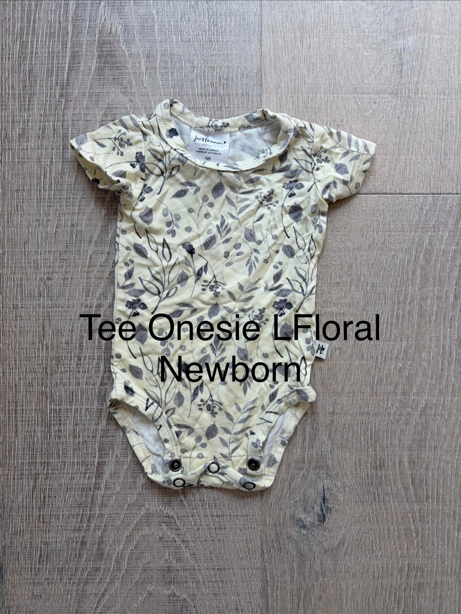 Tee Onesie LFloral Newborn
