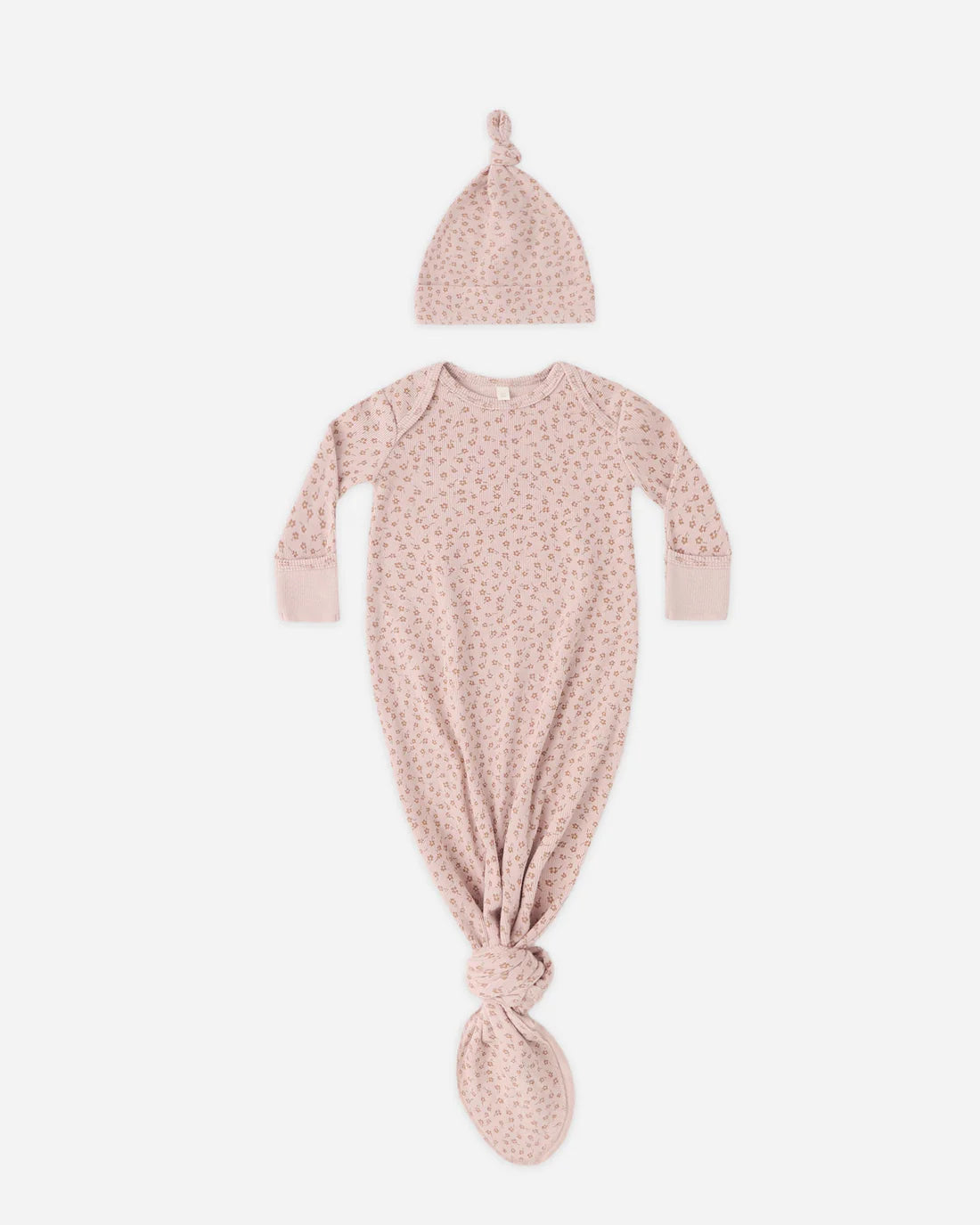 Knotted Baby Gown + Hat Set Posy