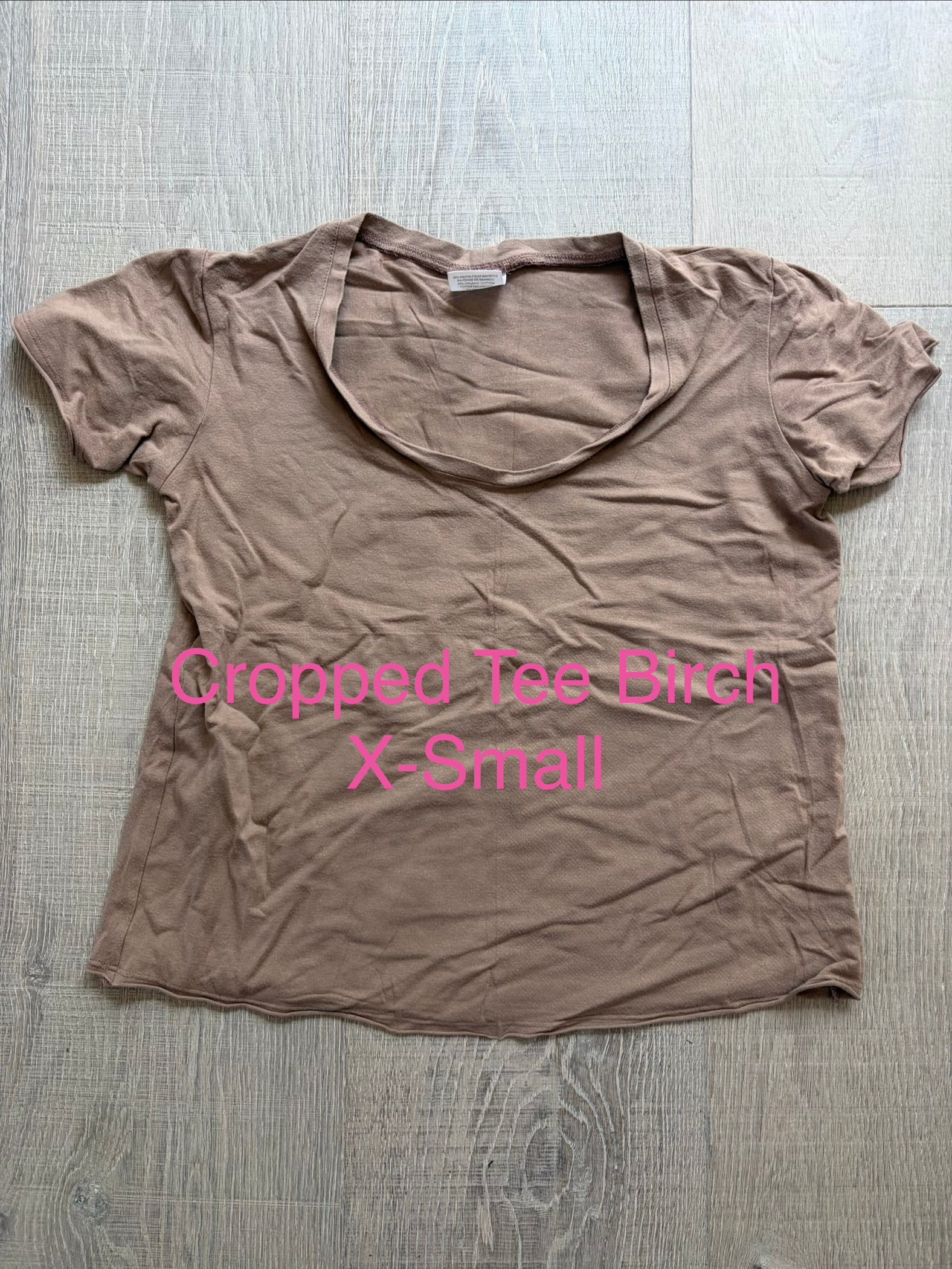 J&L Cropped Tee Birch X-Small