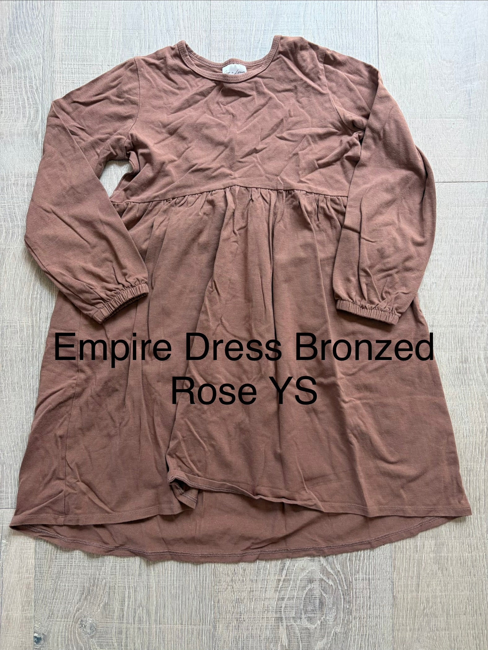 J&L Empire Dress Bronzed Rose YS
