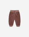 Velour Relaxed Sweatpant Cranberry