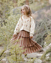 Ruffled Midi Skirt Autumn Plaid