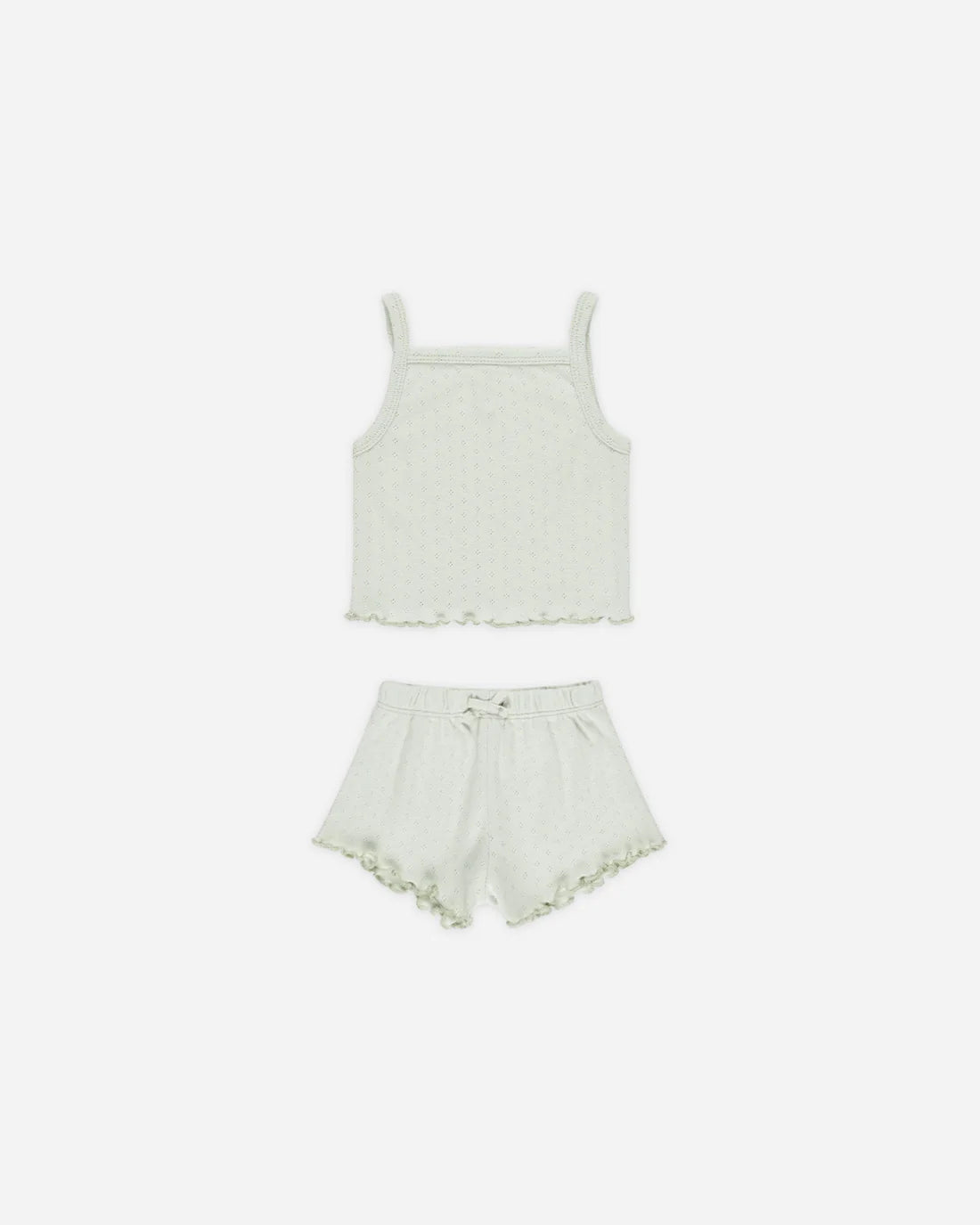 Pointelle Tank + Shortie Set Mint