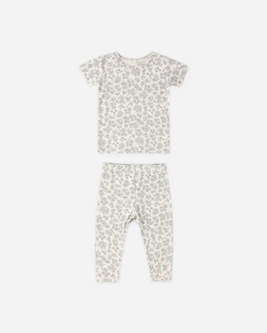 Bamboo Short Sleeve Pajama Set Blue Floral