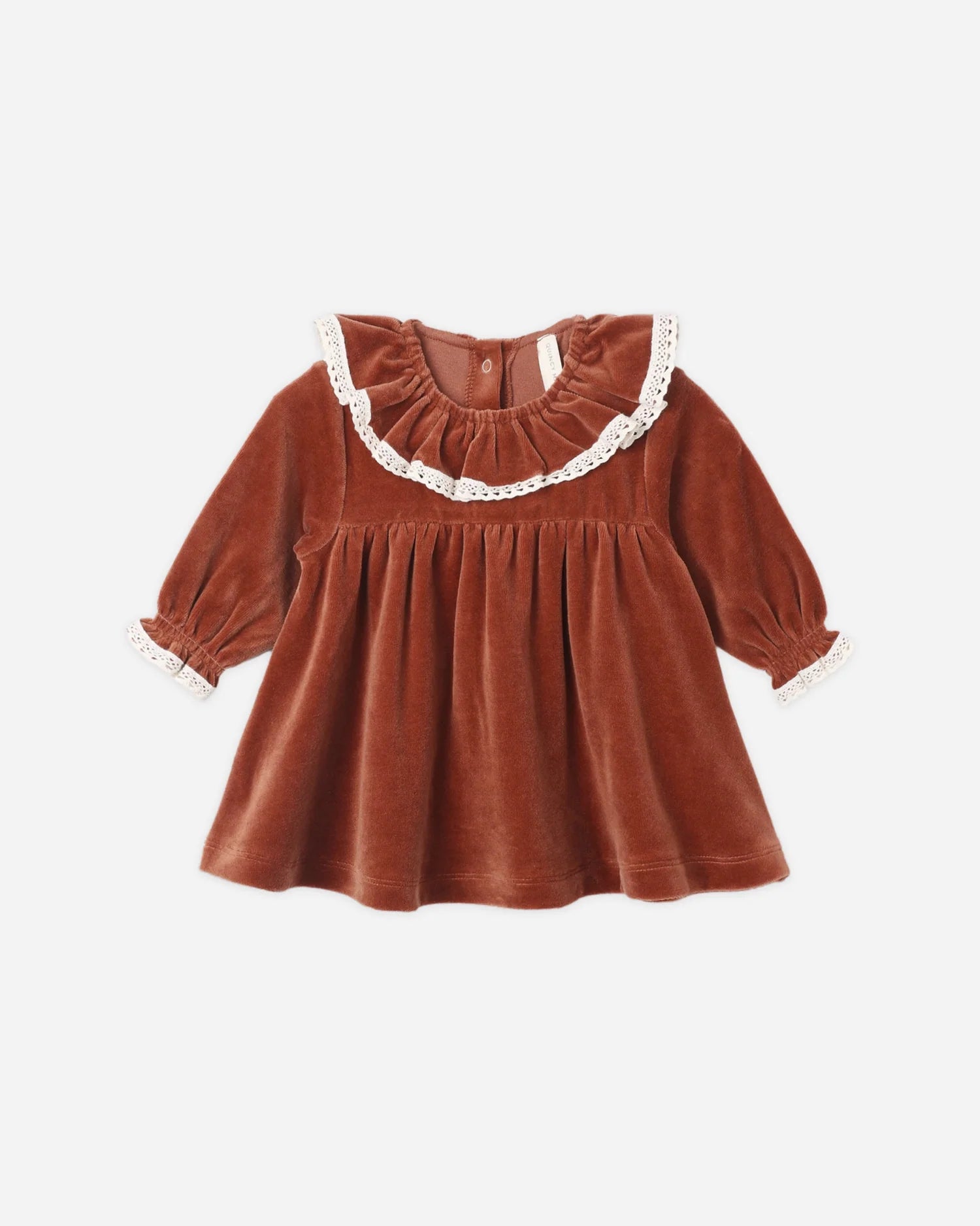 Velour Baby Dress Redwood
