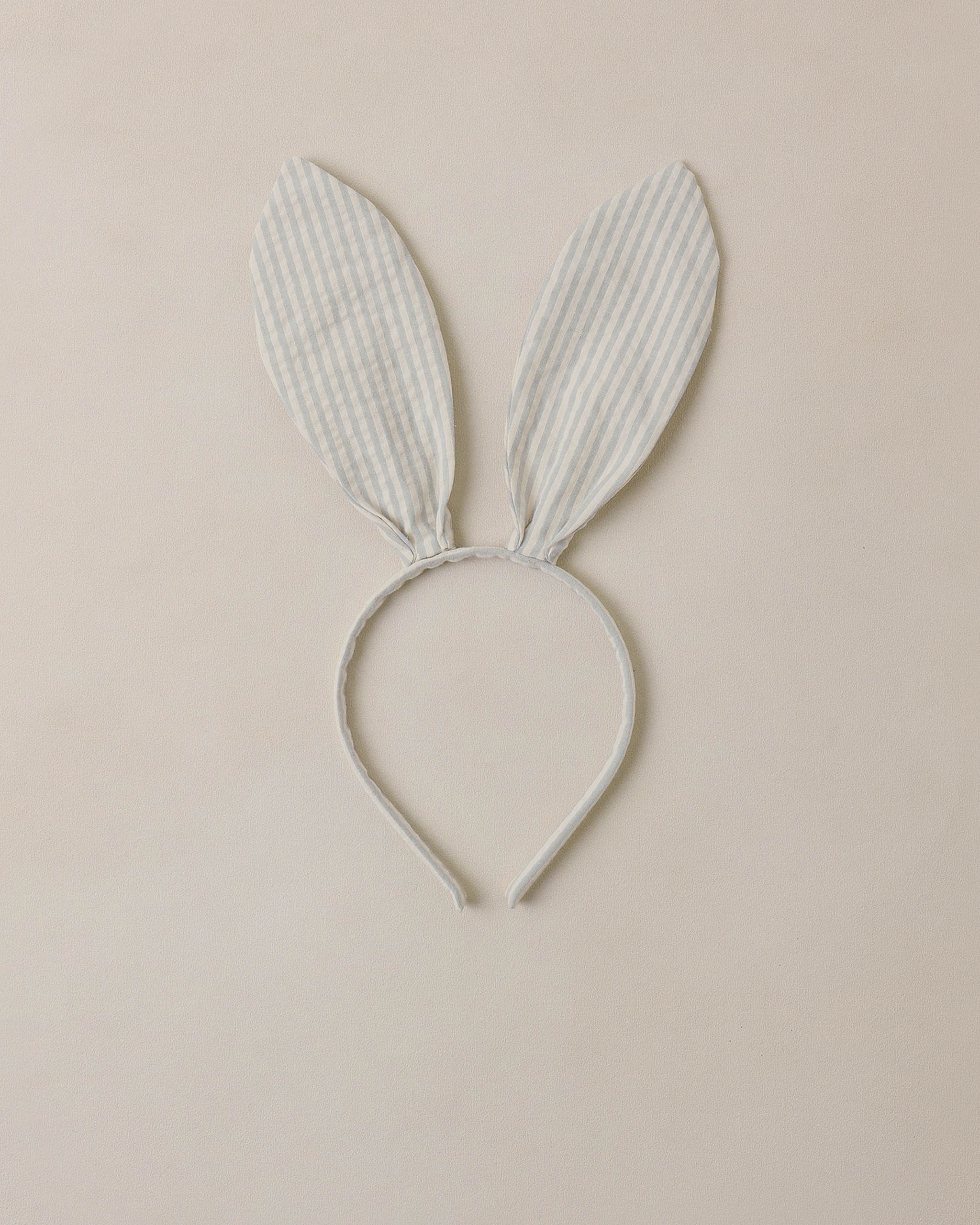 Bunny Headband Sky Stripe Seersucker