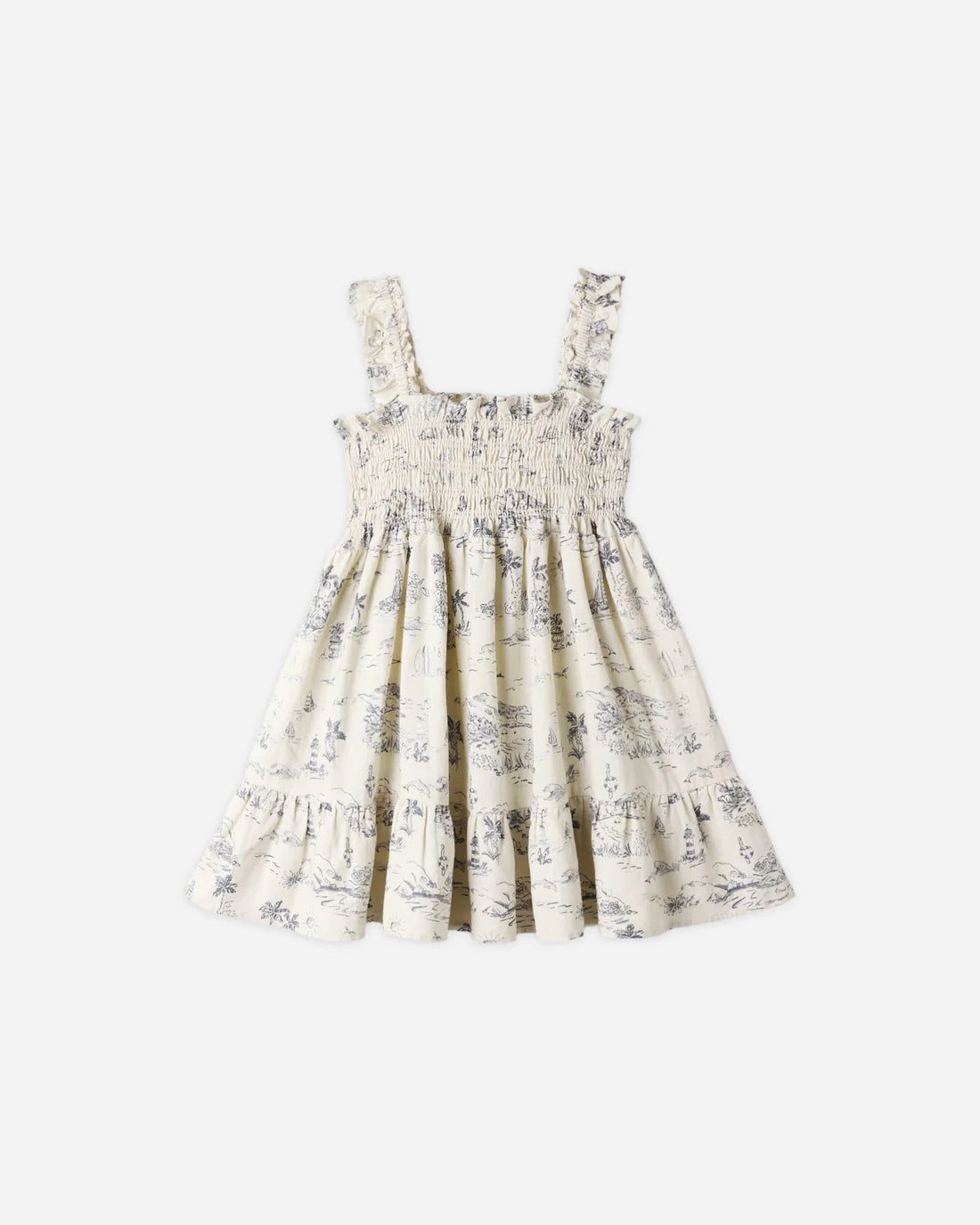 Sutton Dress Ocean Toile