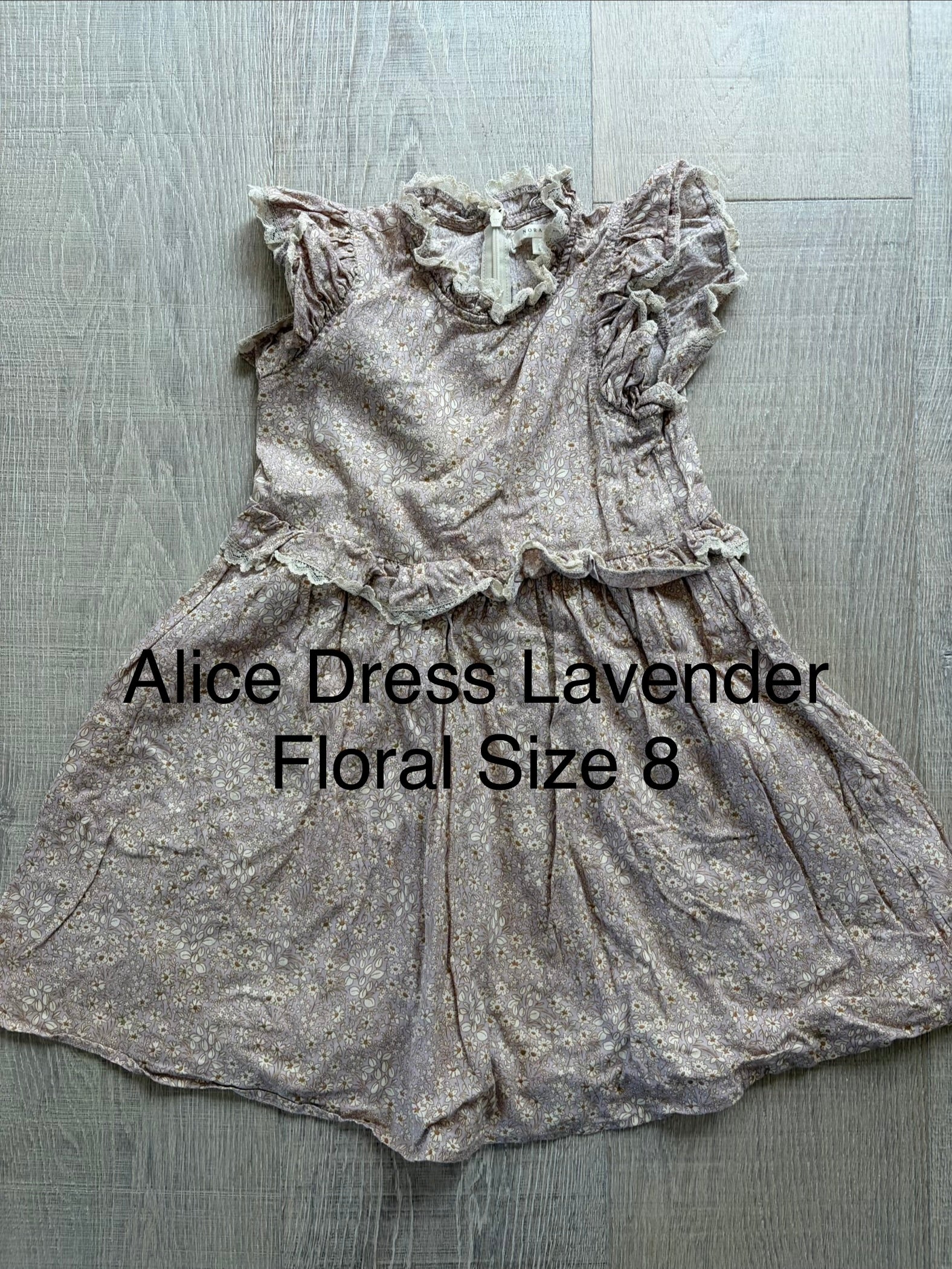 Noralee Alice Dress Lavender Floral Size 8