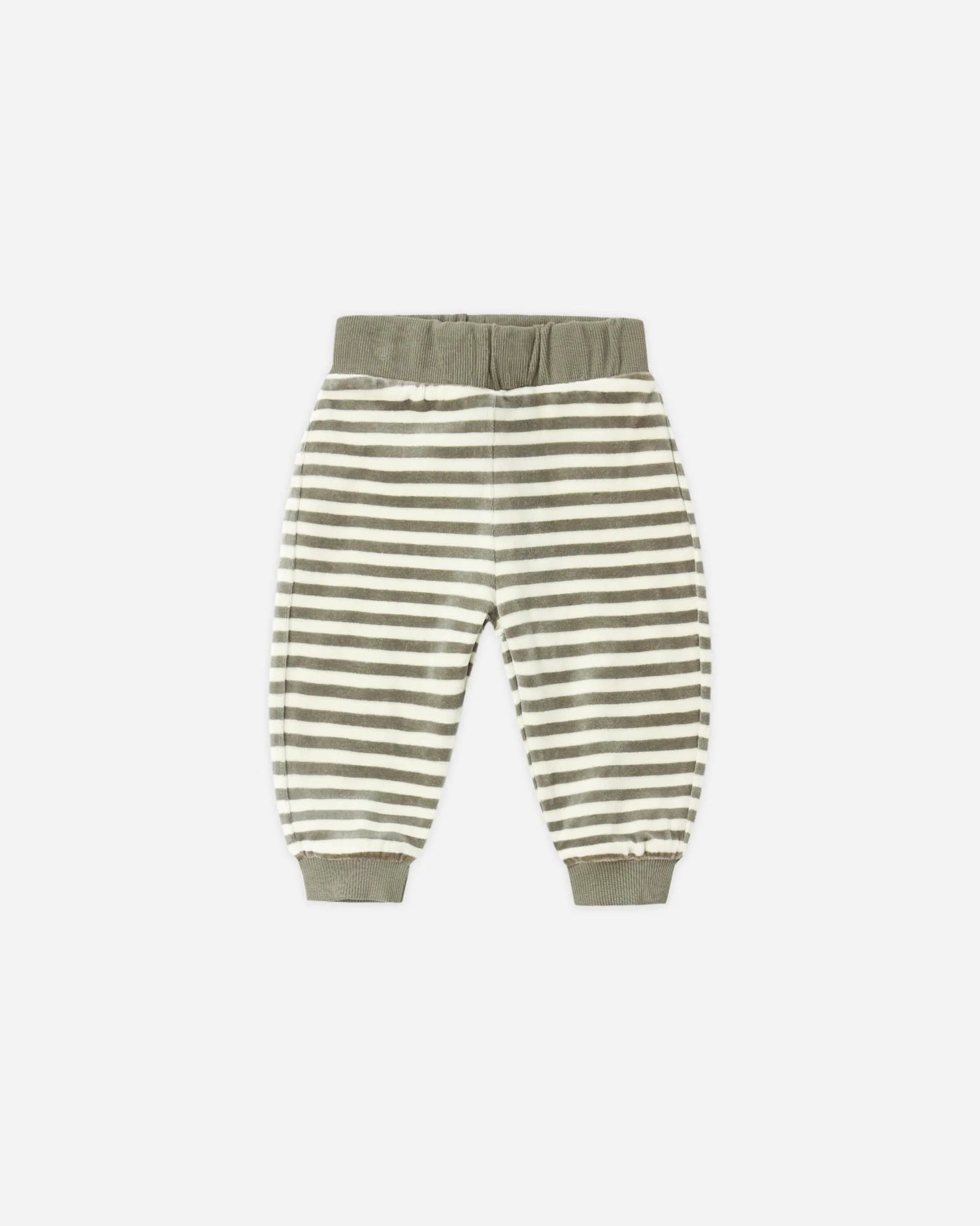 Velour Relaxed Sweatpant Spruce Stripe