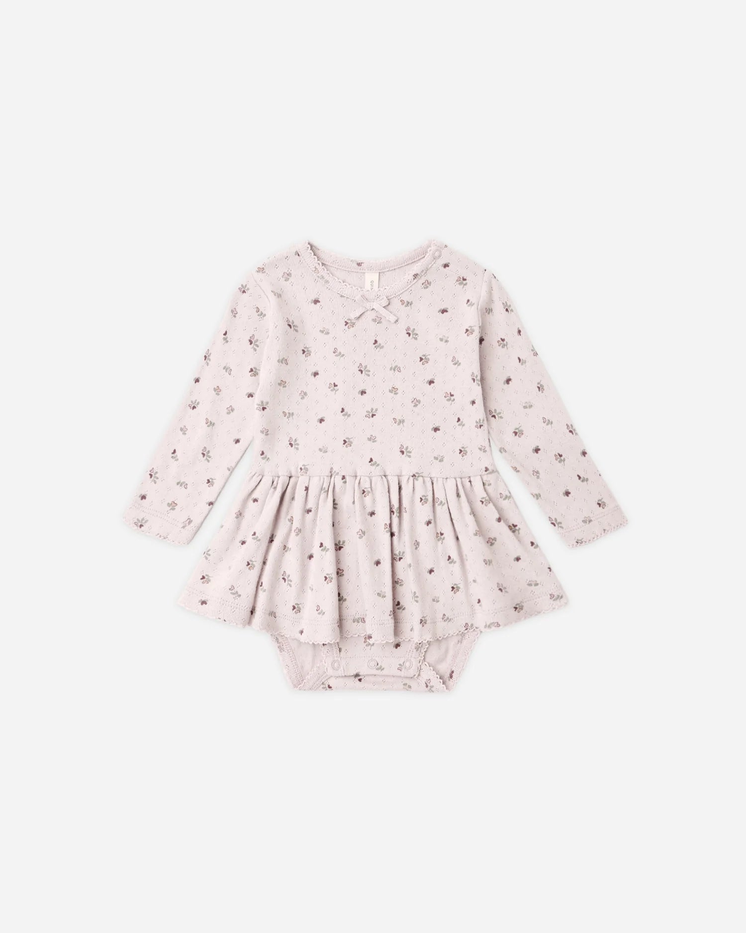 Pointelle Skirted Bodysuit Heart Ditsy