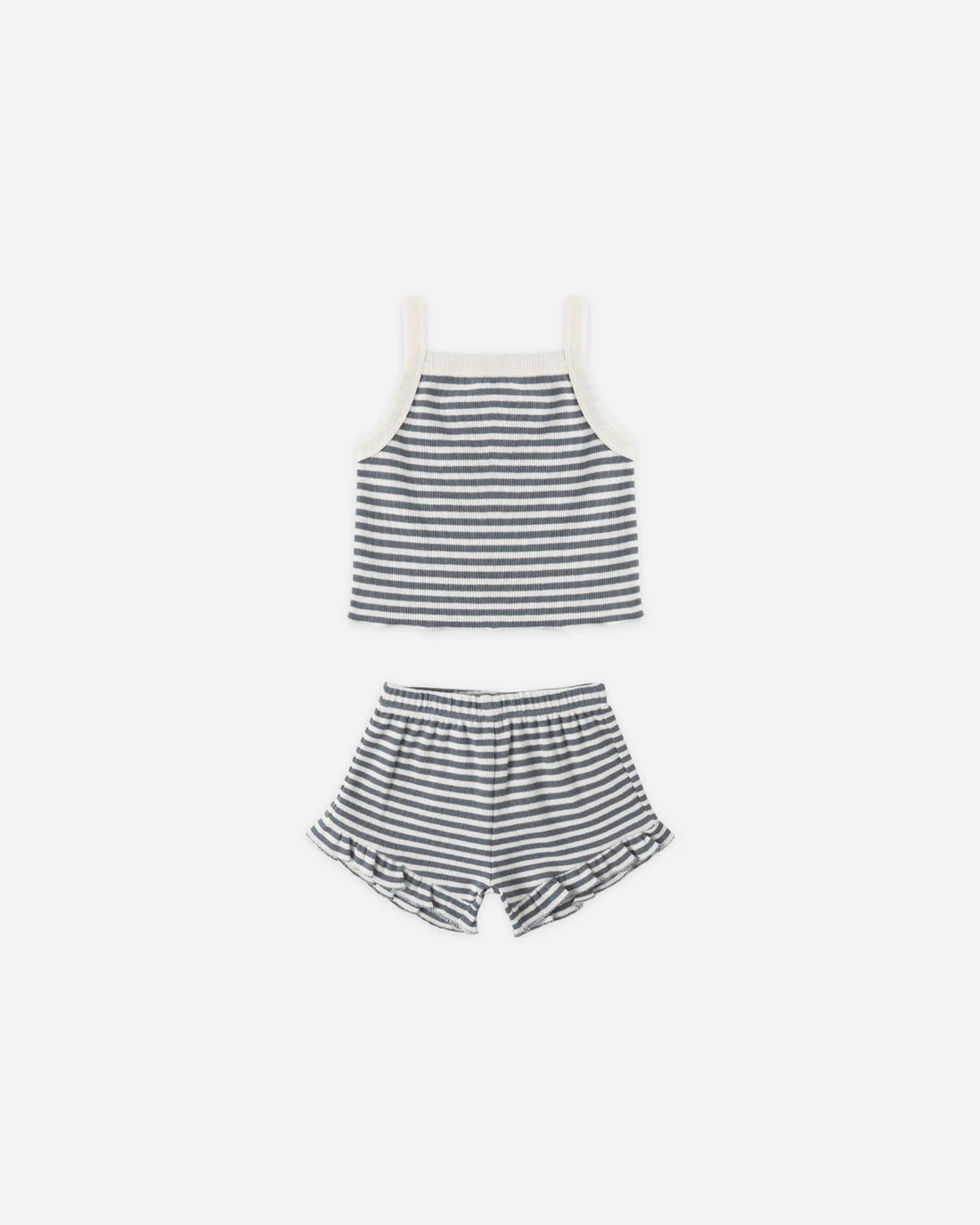 Evie Tank + Shortie Set Ocean Stripe
