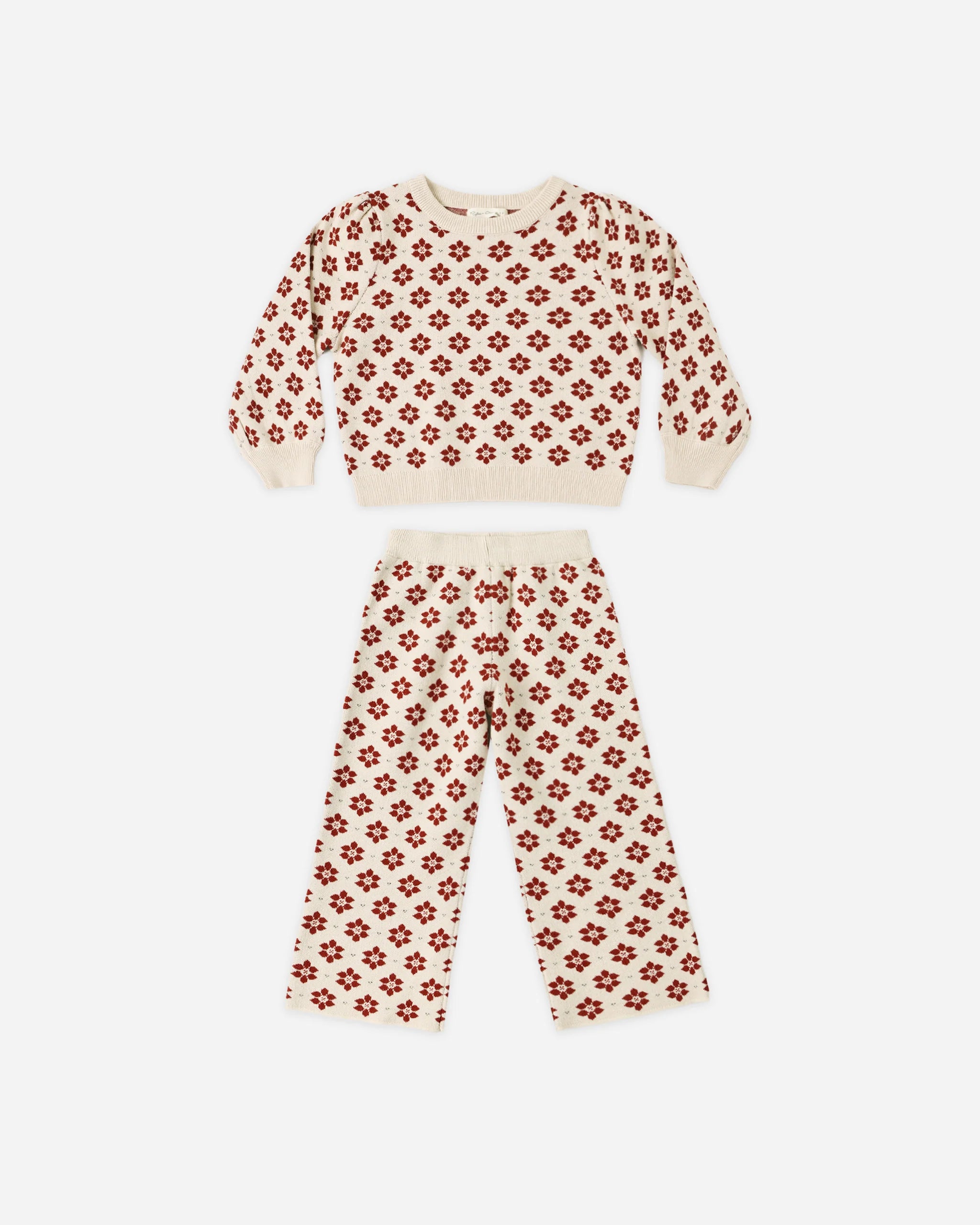 Jacquard Knit Set Poinsettia