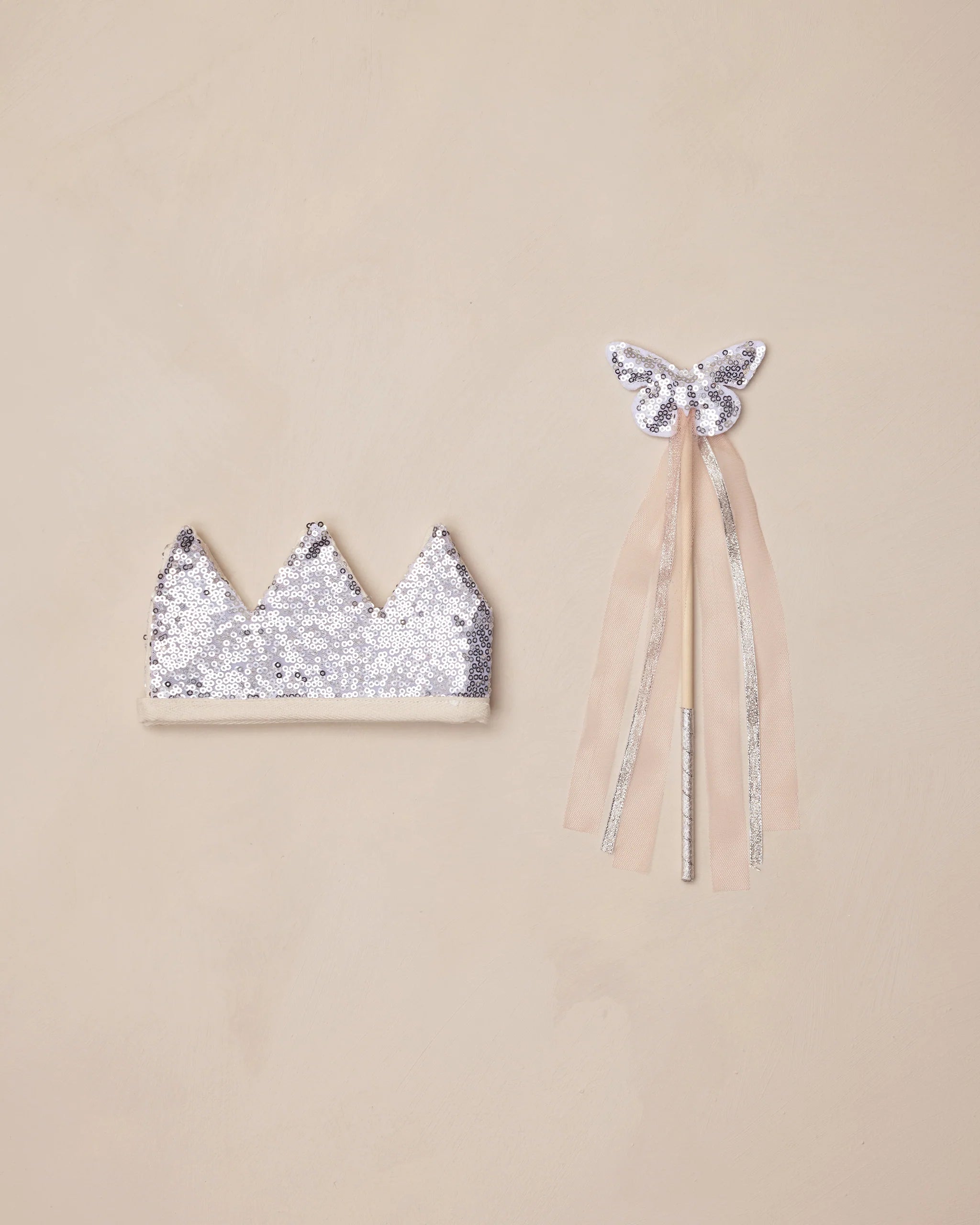 Crown & Wand Silver Sequin
