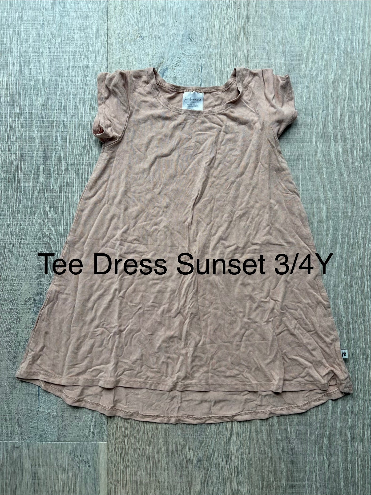 J&L Tee Dress Sunset 3/4Y