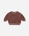 Velour Relaxed Sweatshirt Cranberry