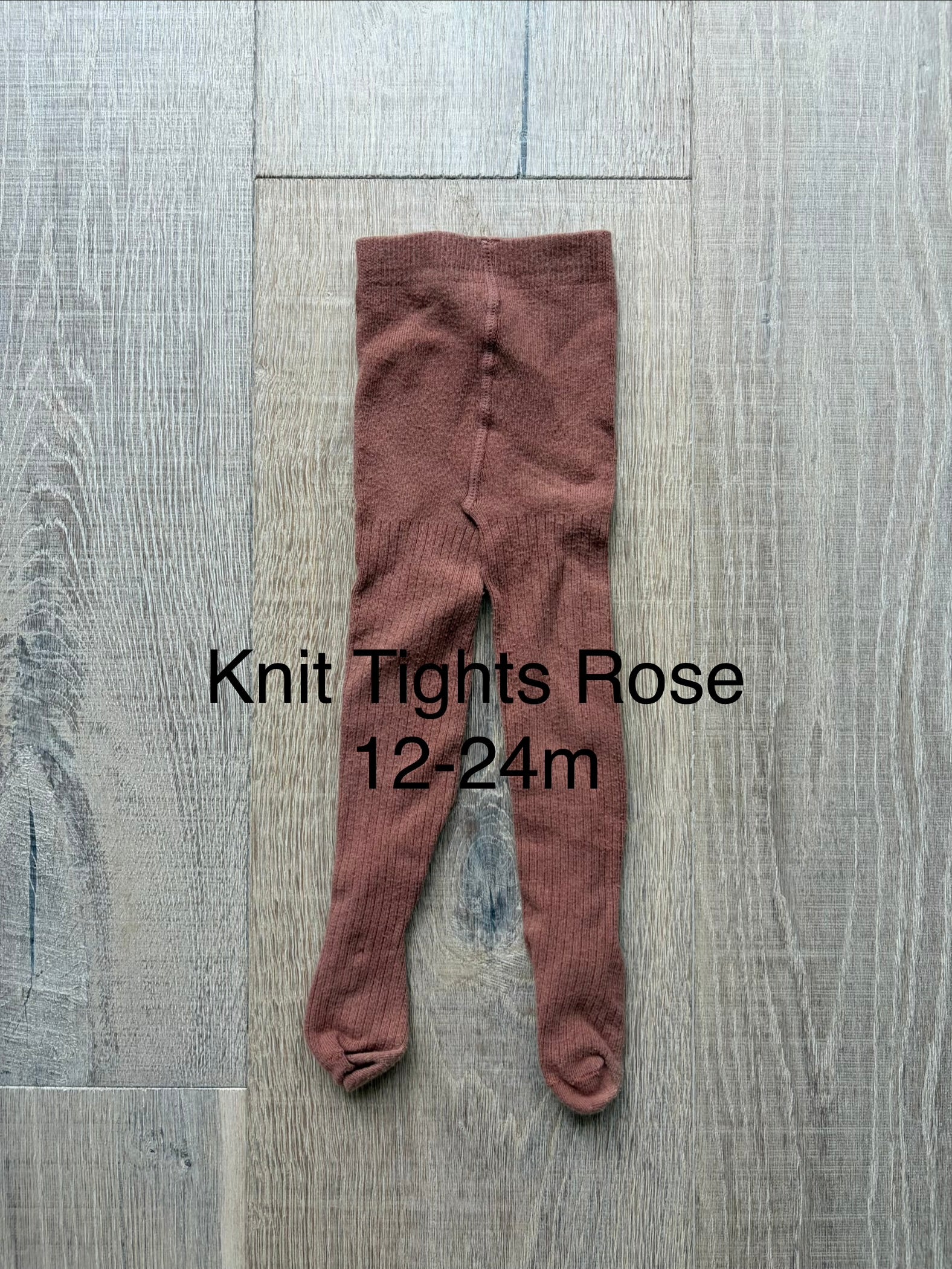 J&L Knit Tights Rose 12-24m