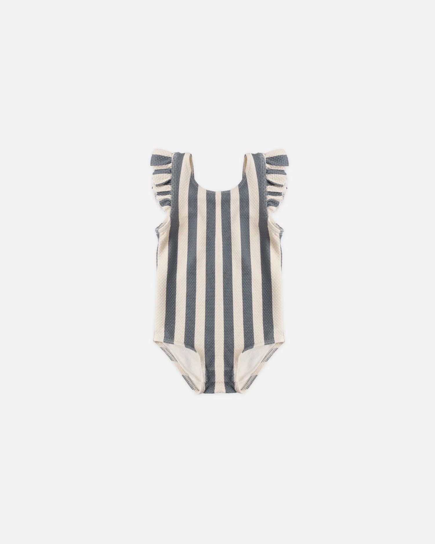 Scoop Back One-Piece Swimsuit Retro Ocean Stripe