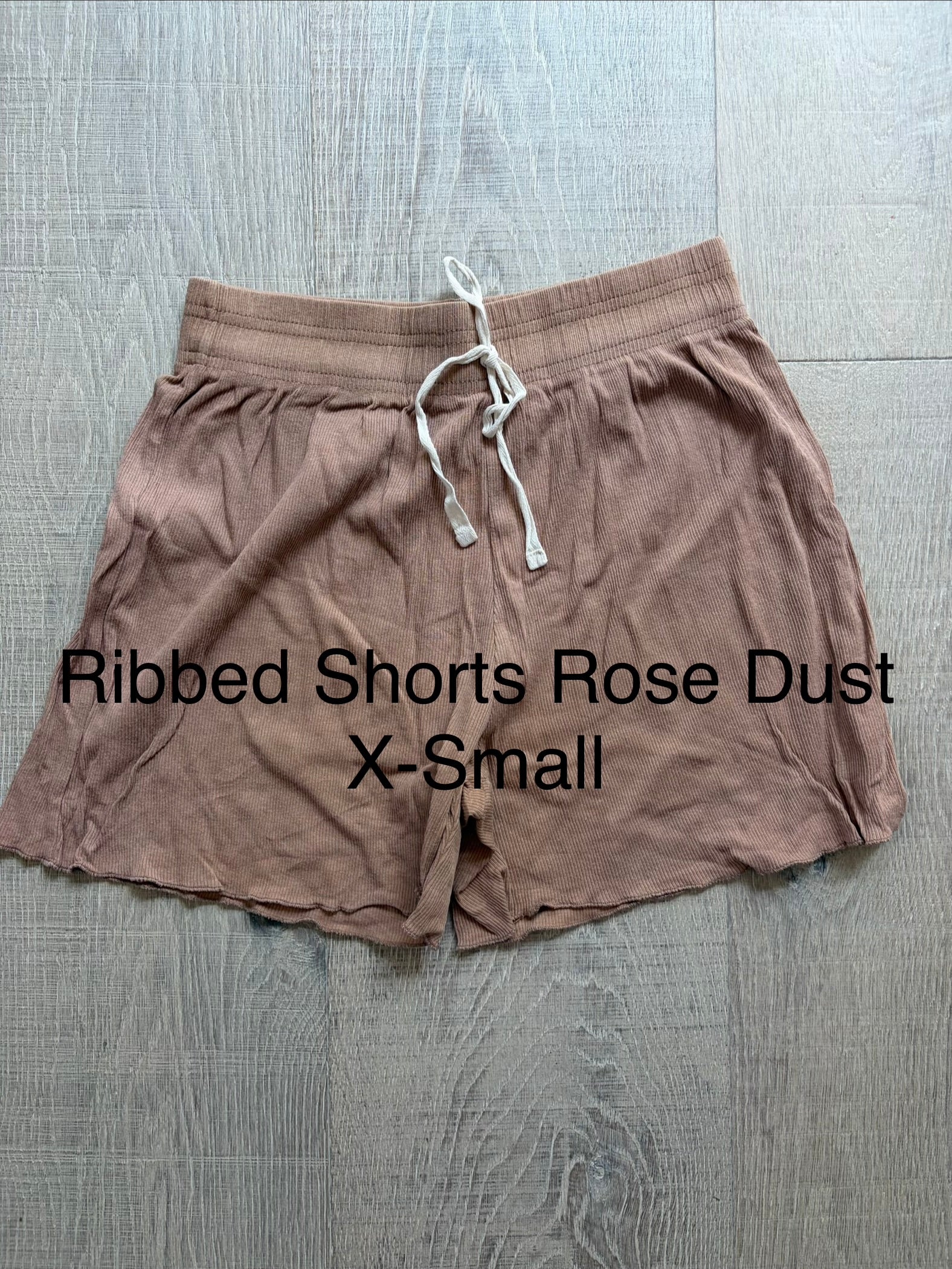 J&L Ribbed Shorts Rose Dust X-Small