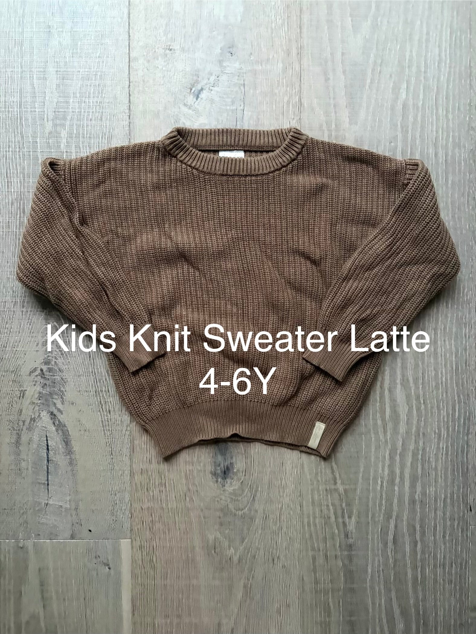 J&L Kids Knit Sweater Latte 4-6Y