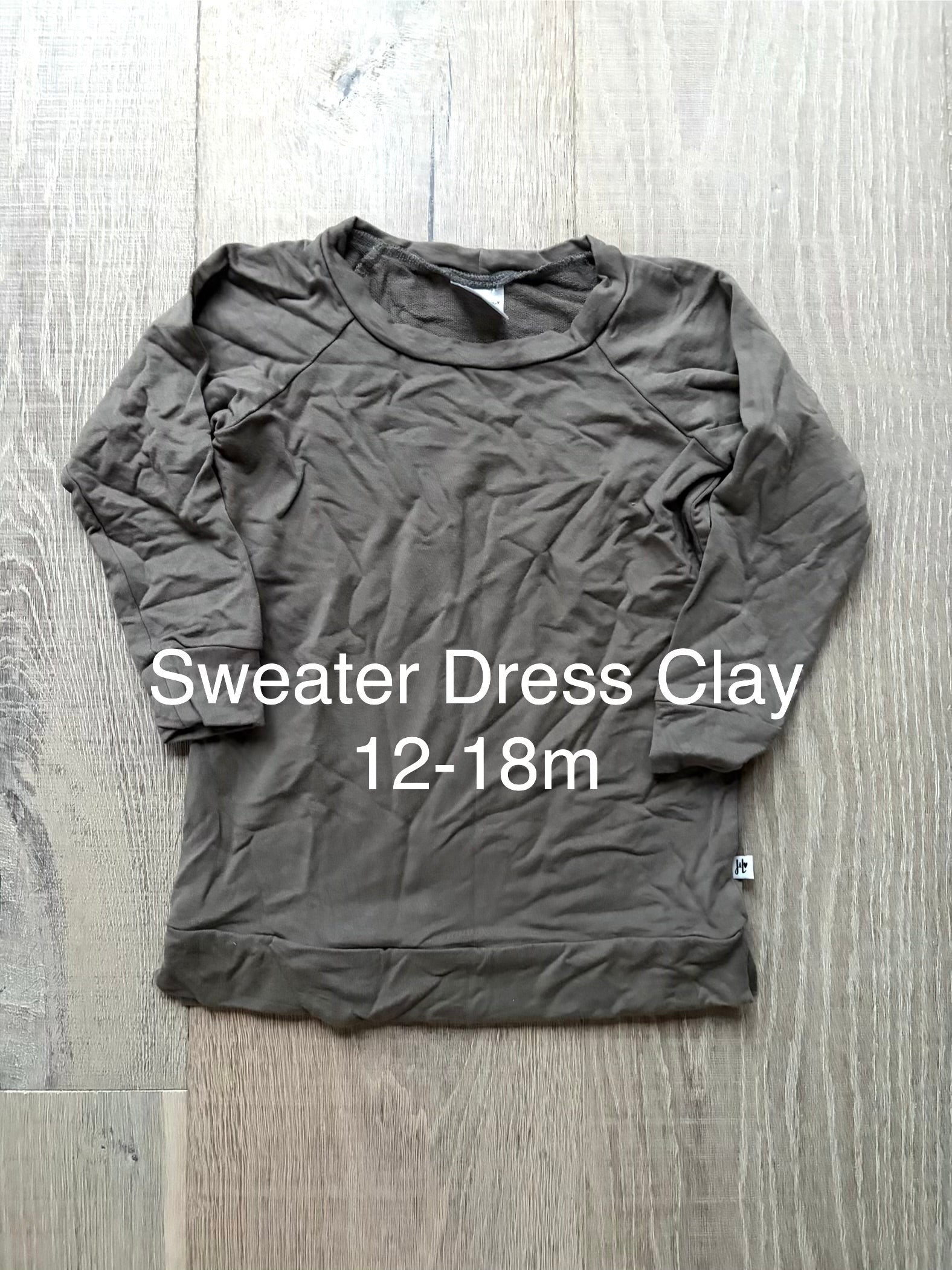 J&L Sweater Dress Clay 12-18m