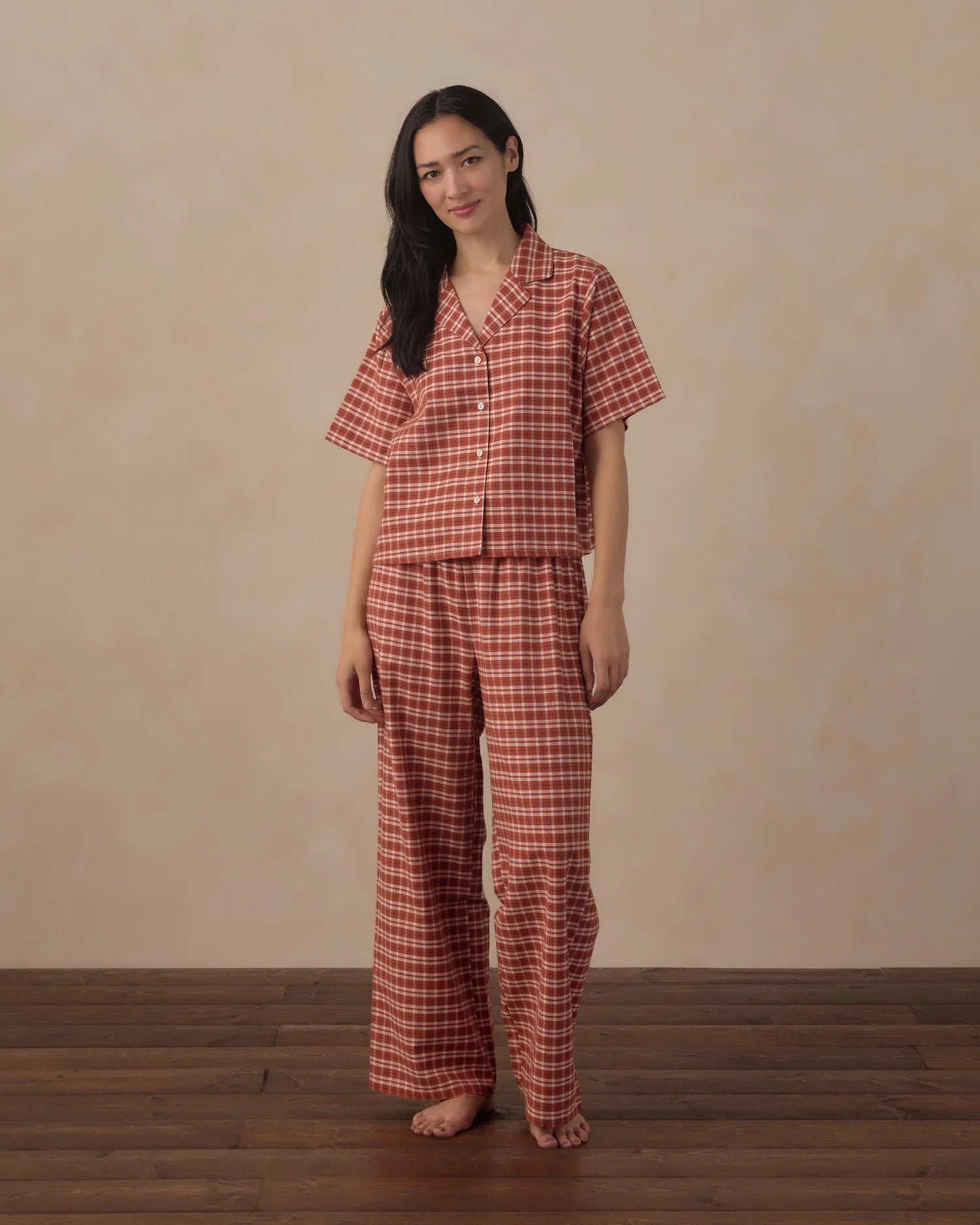 Women's Woven Pajama Set Ruby Plaid