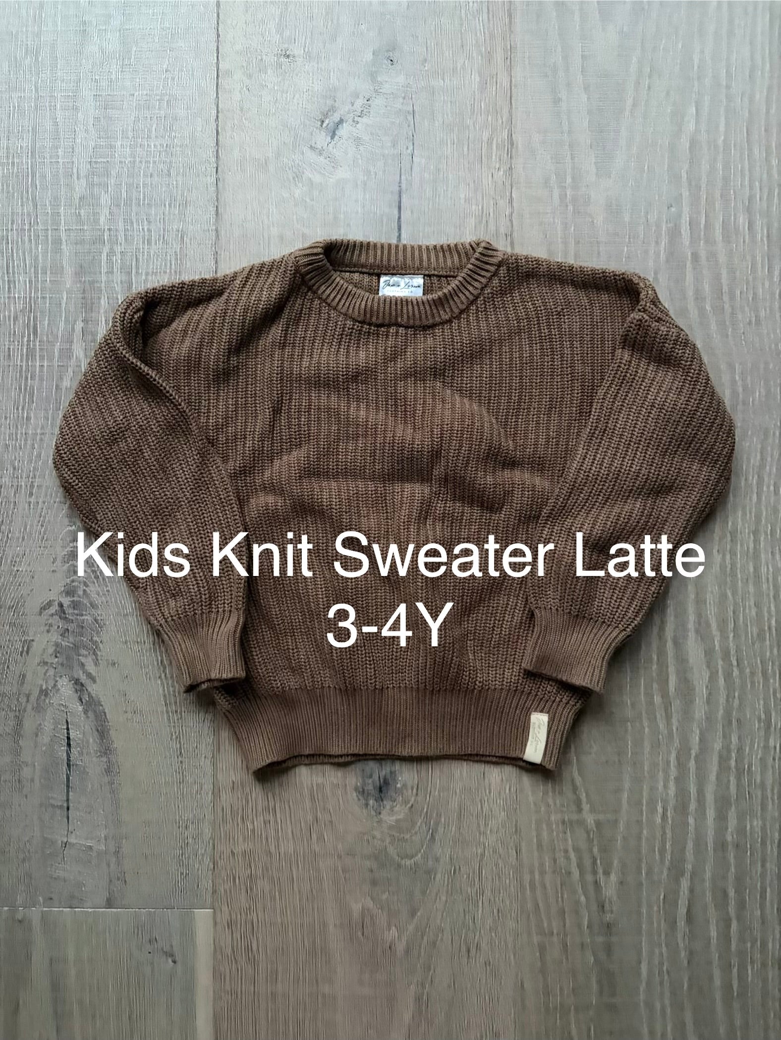J&L Kids Knit Sweater Latte 3-4Y
