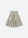 Tiered Midi Skirt Blue Ditsy