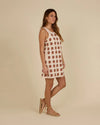 Ladies Crochet Tank Mini Dress Strawberry