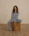 Cozy Rib Knit Set Dusty Blue