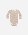 Ribbed Long Sleeve Bodysuit Golden Stripe