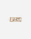 Ribbed Knotted Headband Golden Stripe